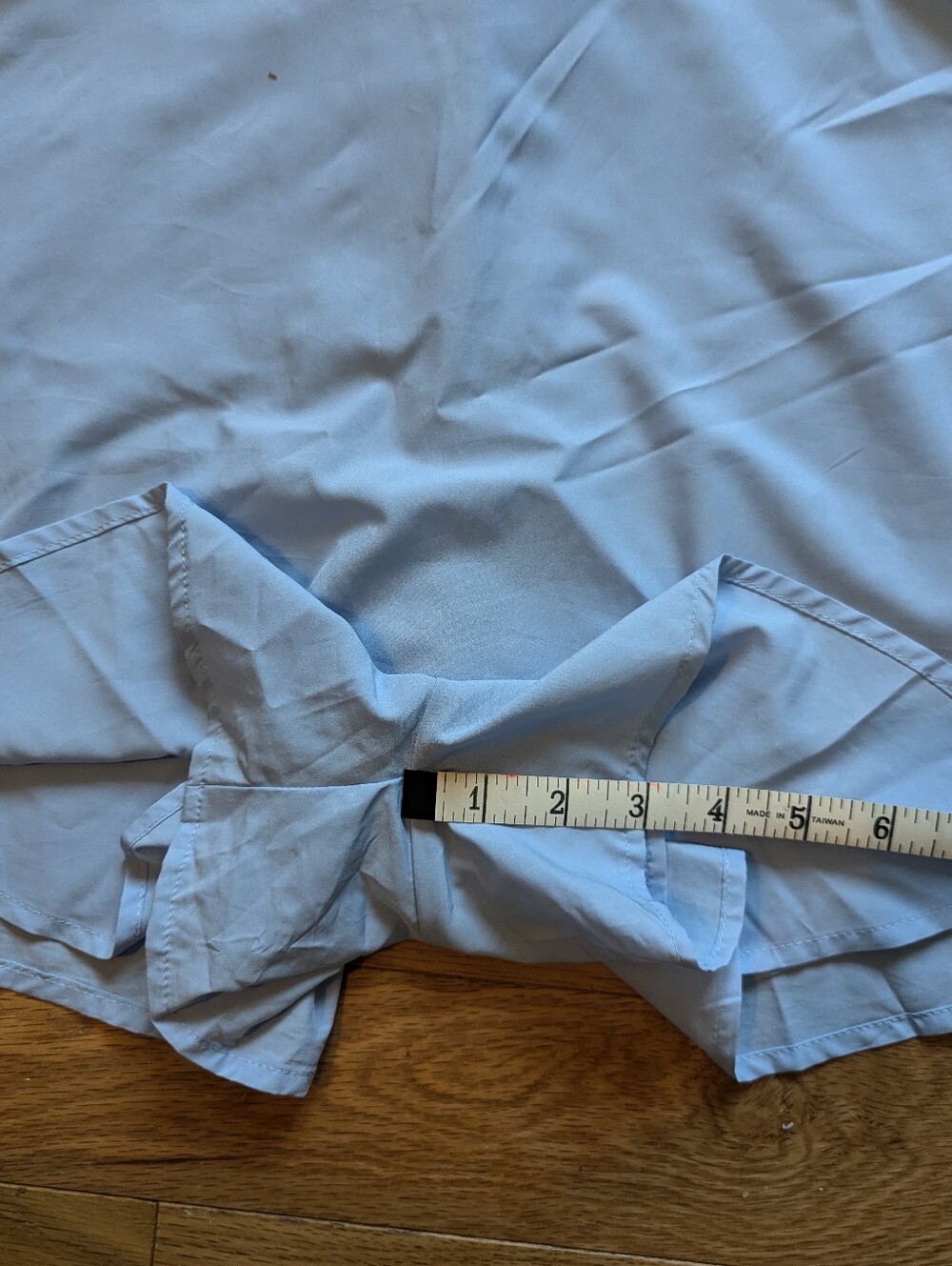 Blue Off The Shoulder Ruffle Romper - Picture 9 of 9